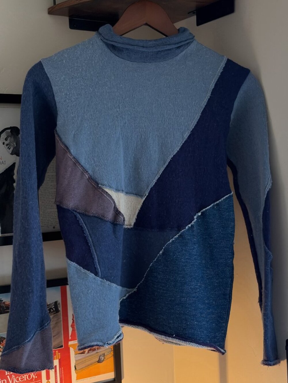 Kapital Patchwork Color-Block Knit Crewneck Unisex